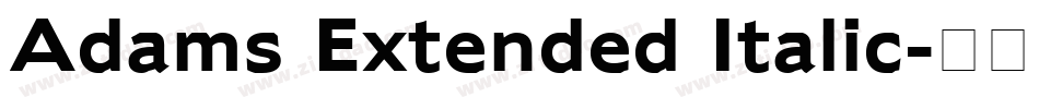 Adams Extended Italic字体转换